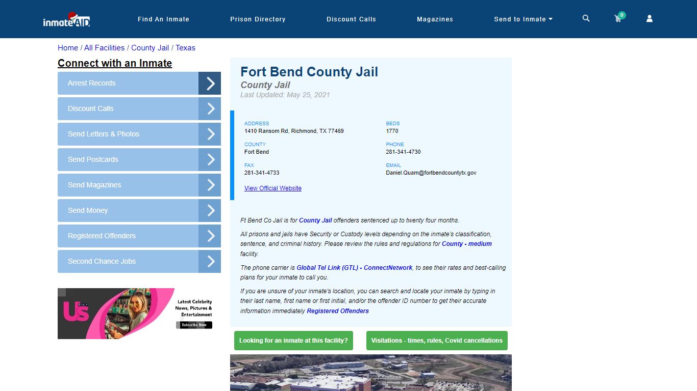 Fort Bend County Jail - Inmate Locator - Richmond, TX